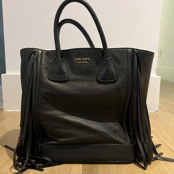 Prada fringe black purse - Picture 1 of 5